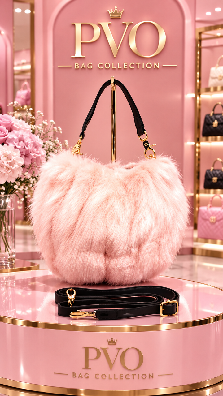 The Lexxi Pink Fluffy Shoulder Bag