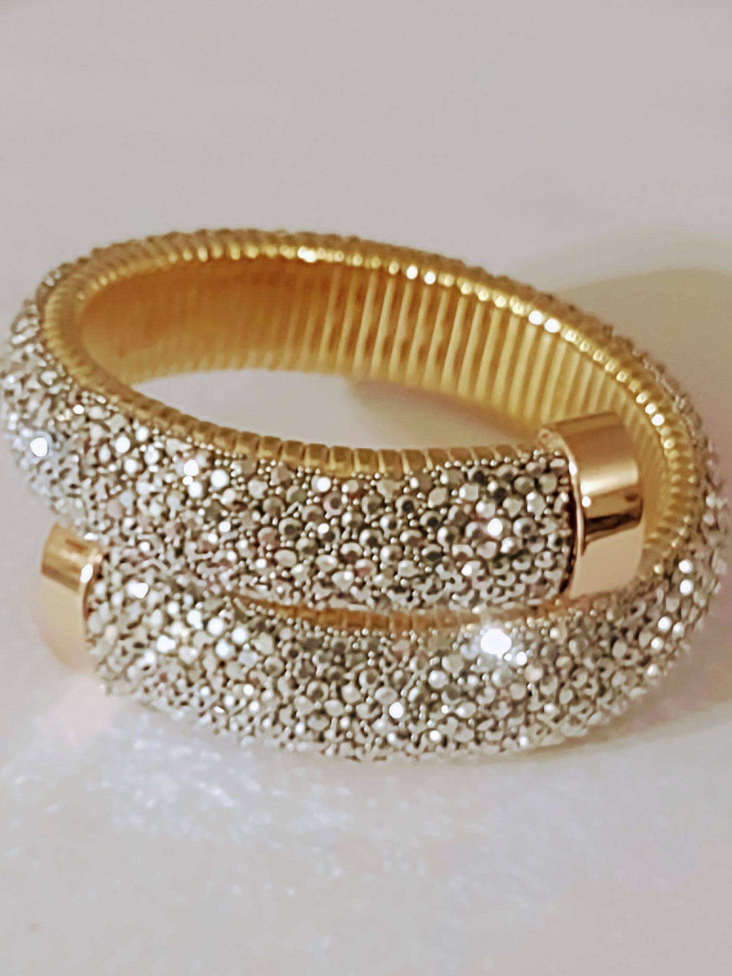 Crystal Studded Chunky Wrap Bangle