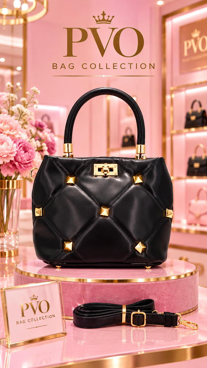 The Arabella Gold Studded Handbag