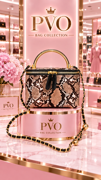 MINERVA SNAKE PRINT CROSSBODY BAG