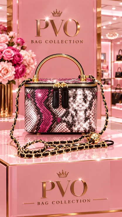 MINERVA SNAKE PRINT CROSSBODY BAG
