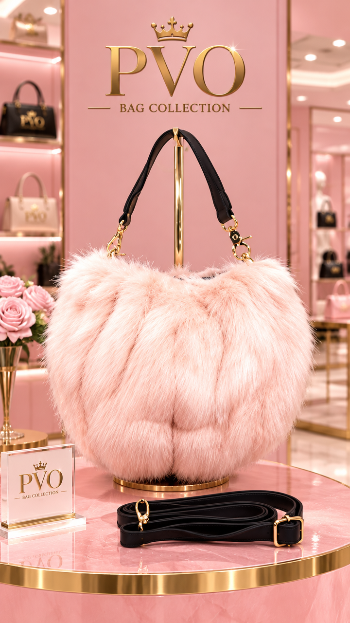 The Lexxi Pink Fluffy Shoulder Bag