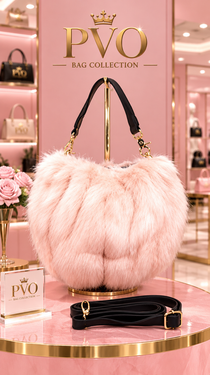 The Lexxi Pink Fluffy Shoulder Bag