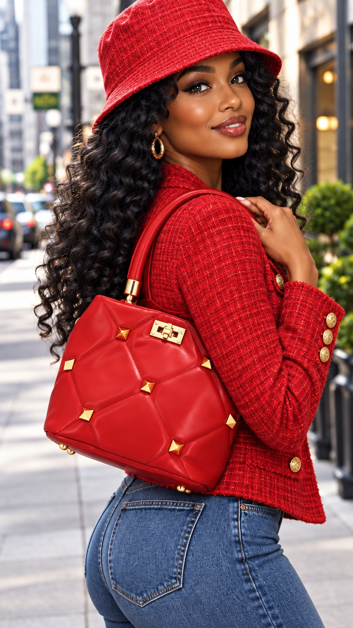 The Arabella Gold Studded Handbag