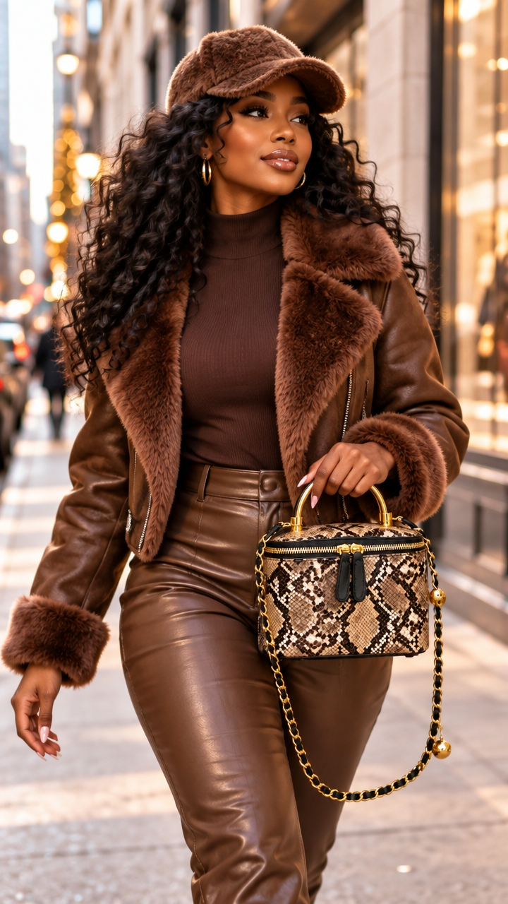 MINERVA SNAKE PRINT CROSSBODY BAG