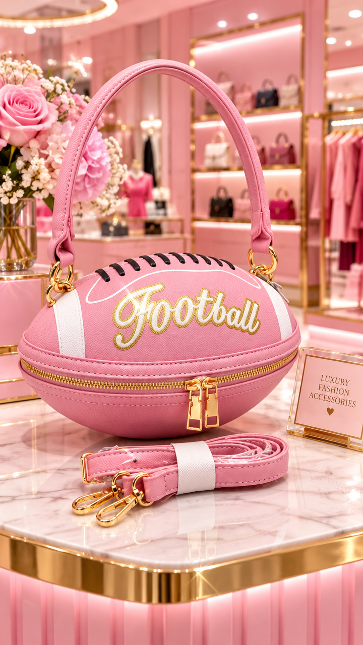 The Felicity Novelty Football Crossbody Bag