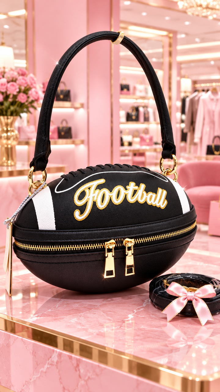 The Felicity Novelty Football Crossbody Bag