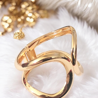 Gold Plated Fashion Statement Cuff Bangle