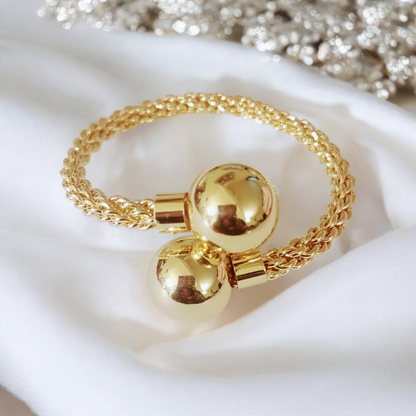 Gold Balls Adjustable fashion  Bangle