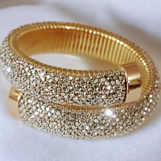 Crystal Studded Chunky Wrap Bangle