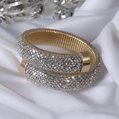 Crystal Studded Chunky Wrap Bangle