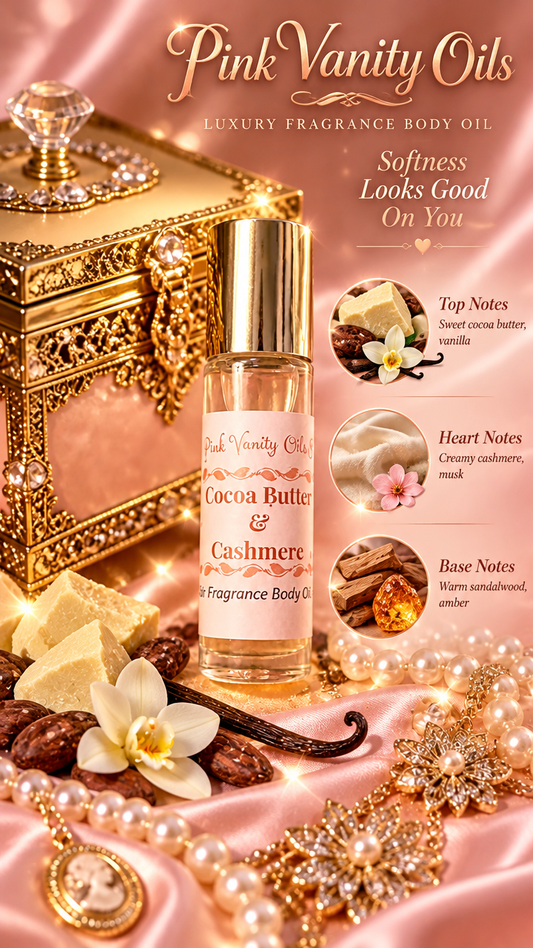 Cocoa Butter & Cashmere Perfume Fragrance Body Oil