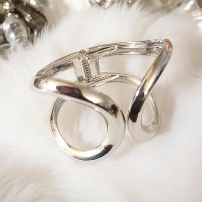 Silver  Plated Fashion Statement Cuff Bangle