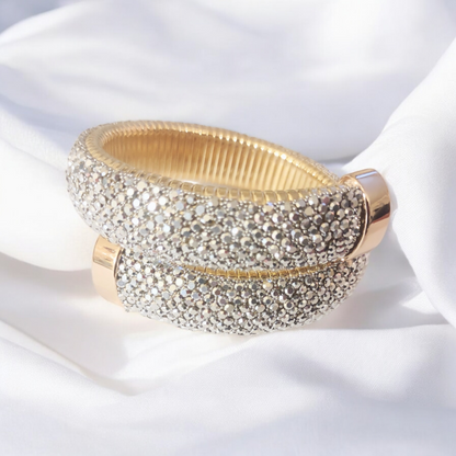 Crystal Studded Chunky Wrap Bangle